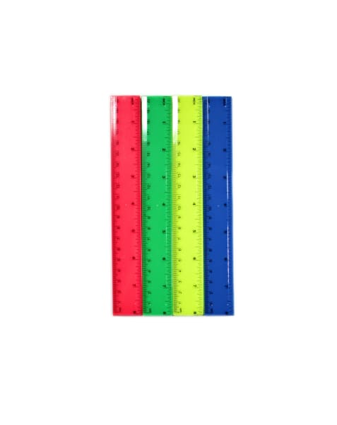 Линейка пластиковая 20 см,яркие цвета, AR-20cm