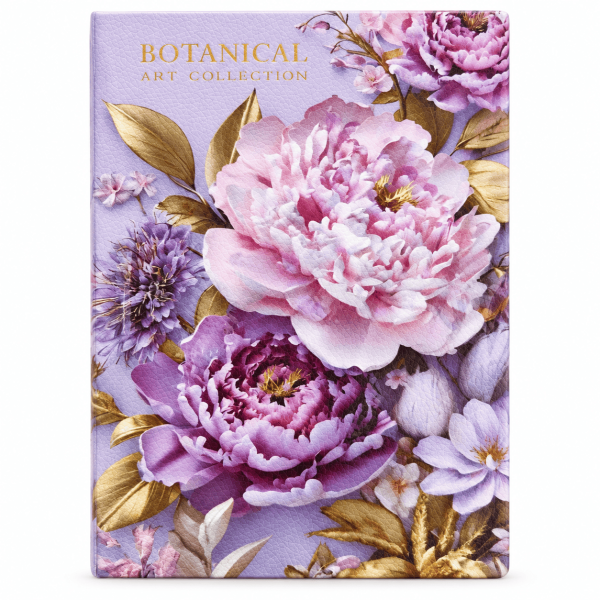 Лавандовый блокнот Botanical с пионами-3